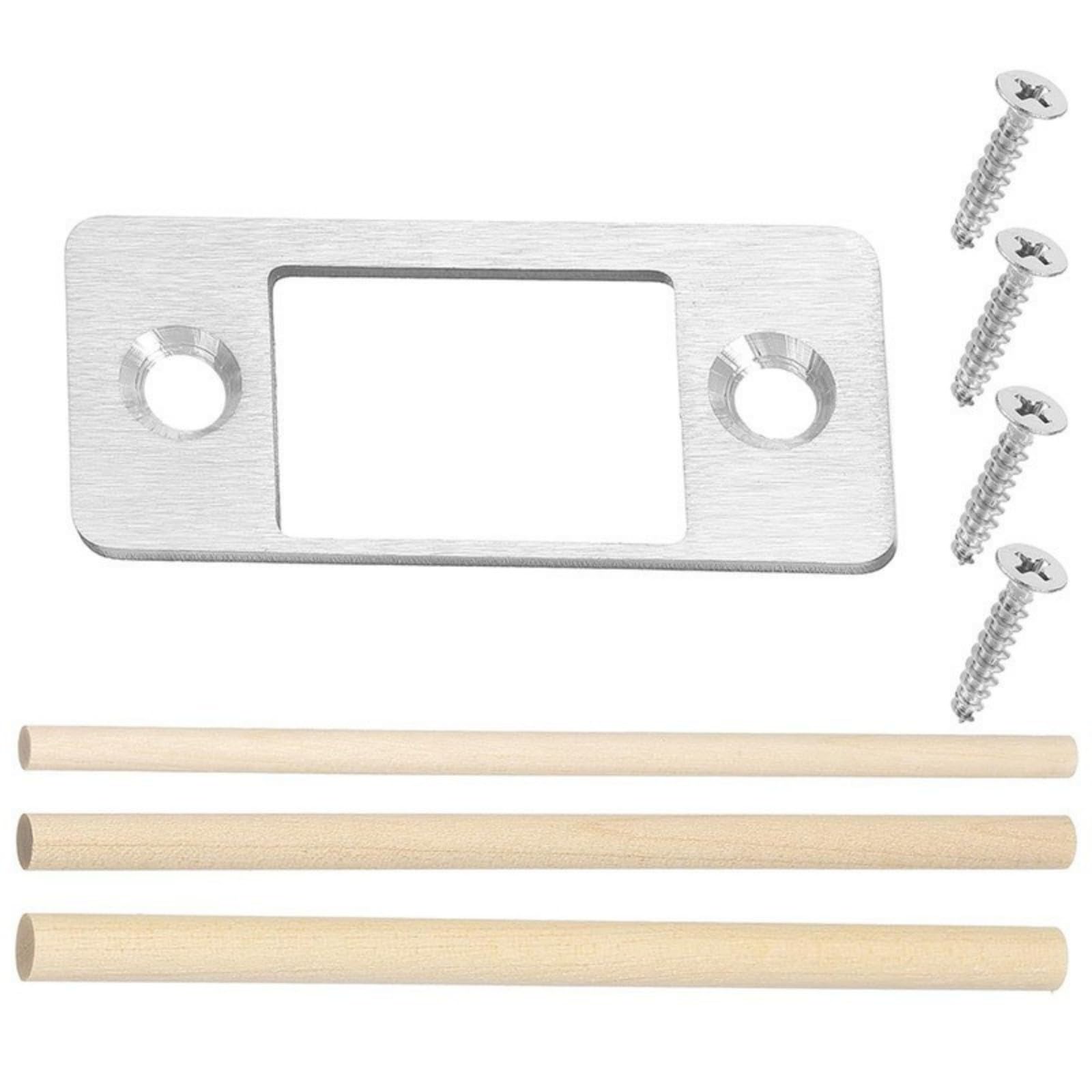 Kalttoy Silver1 Stainless Steel Door Latches Strikes Plate Fixers Heavy Duty Security Plate For Misaligned Door Repair And Stainless Steel Bolt Strikes