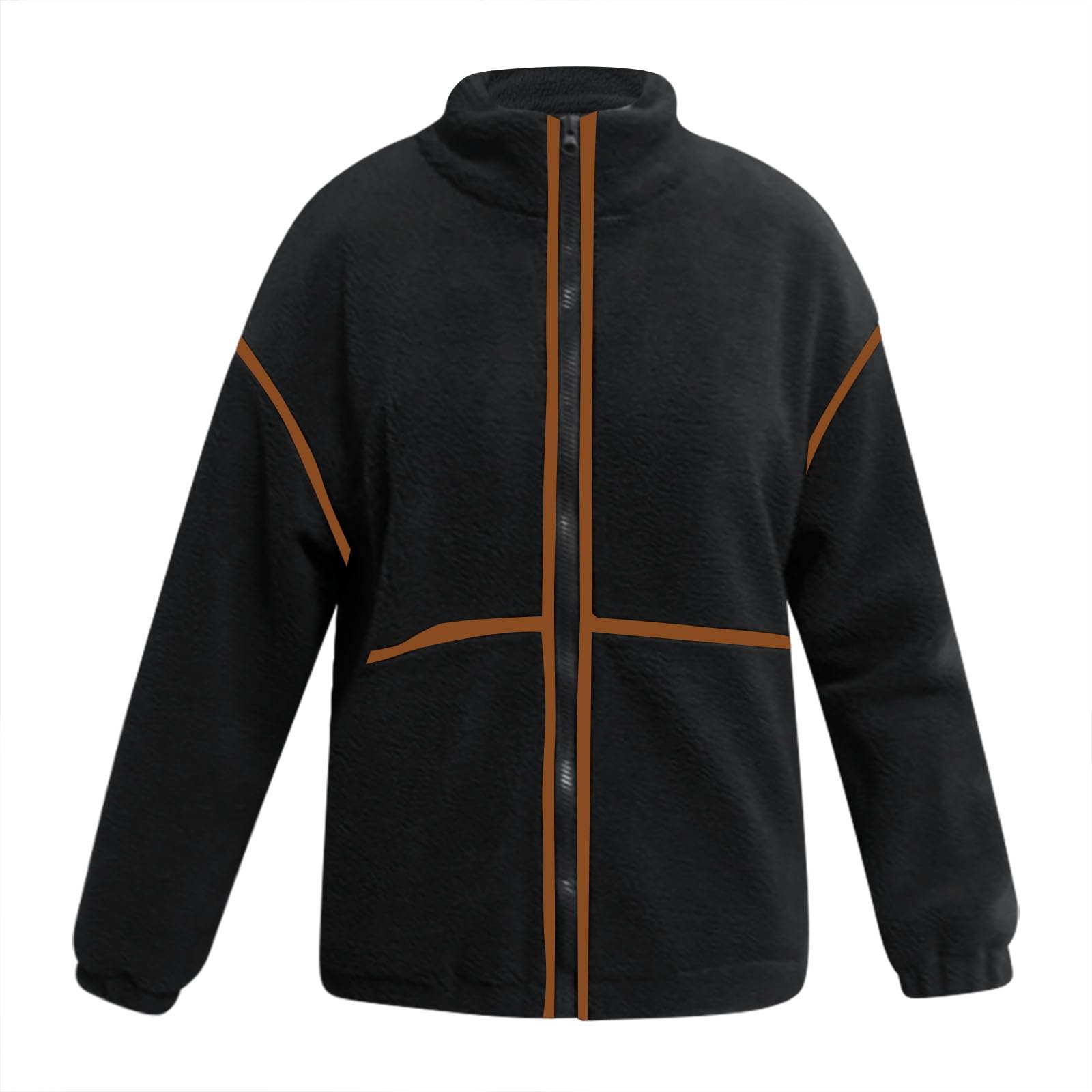 Cappotto in pelliccia sintetica con collo alto, comodo e caldo, soprabito casual invernale per autunno e inverno