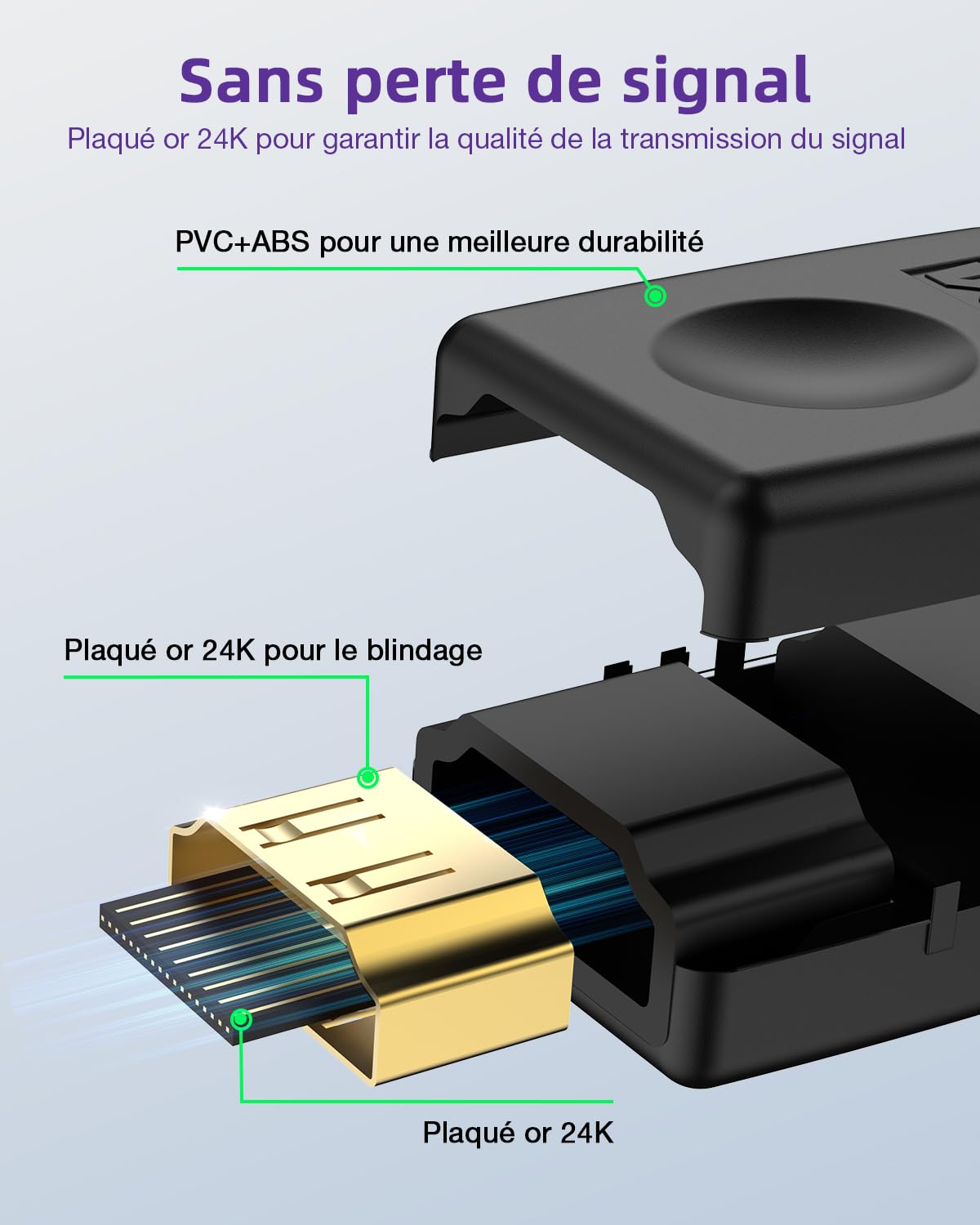VCE Coupleur HDMI Femelle Femelle 4K 3D Rallonger des Câbles HDMI Lot de 2