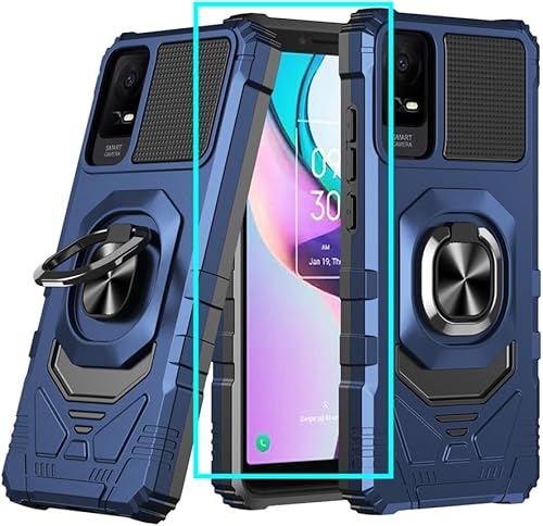 Vista 22 de TCL ION V - Funda para TCL ION V/TCL ION X/TCL 40 Z con protector de pantalla, funda para teléfono TCL ION V, soporte de anillo magnético, Púrpura