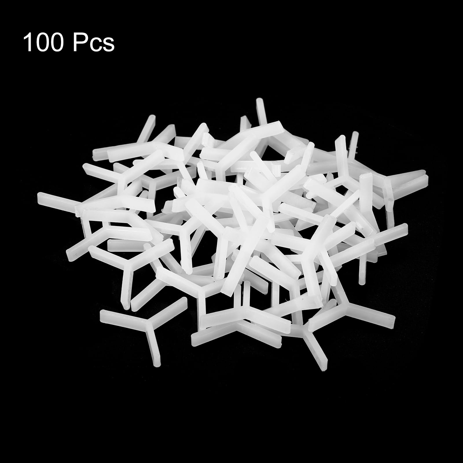 QUARKZMAN 100pz Distanziatori in Plastica a Forma di Y per Piastrelle Parete Pavimento 1,5mm 1/16" Distanziatori Piastrelle Esagonali per Installazione Piastrelle Ceramiche, Bianco