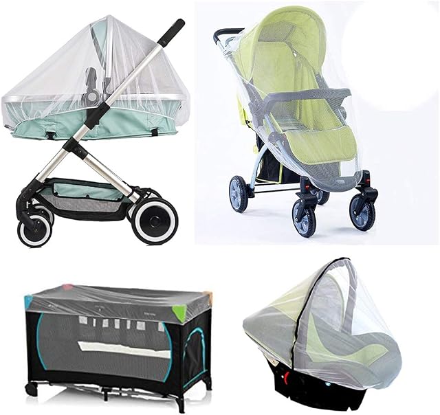 Pram Net , Universal Mosquito Fly Bug Insect Net Protection Cover for Pushchair buggy carrycot bed stroller bassinet basket jogger Travel cot