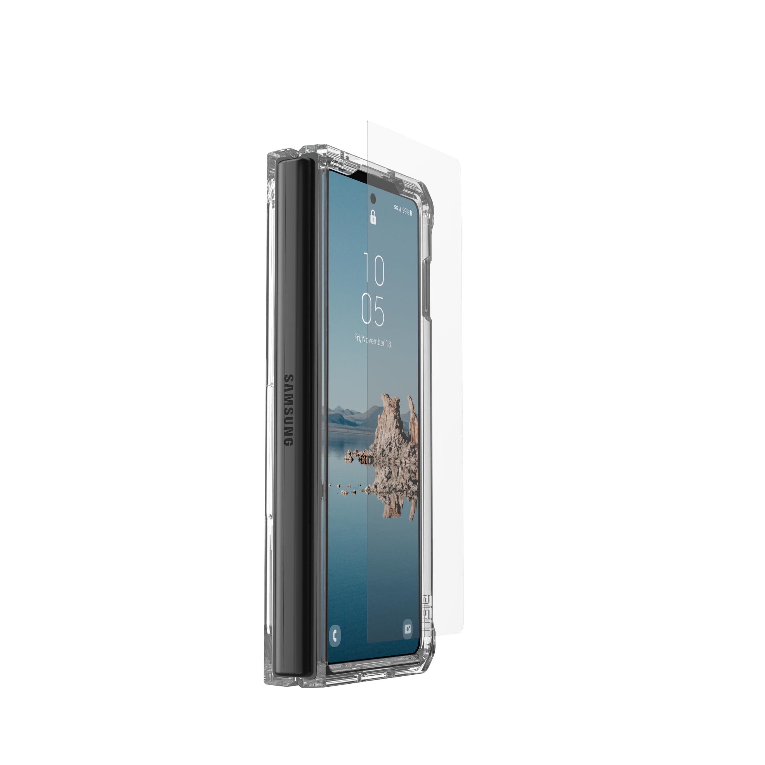 URBAN ARMOR GEAR UAG Glass Shield Plus Pellicola Protettiva Compatibile con Samsung Galaxy Z Fold 5 2023, Premium 9H Vetro Temperato Rinforzato Ultra-Clear HD Anti-Impronte Antimicrobico Antiriflesso