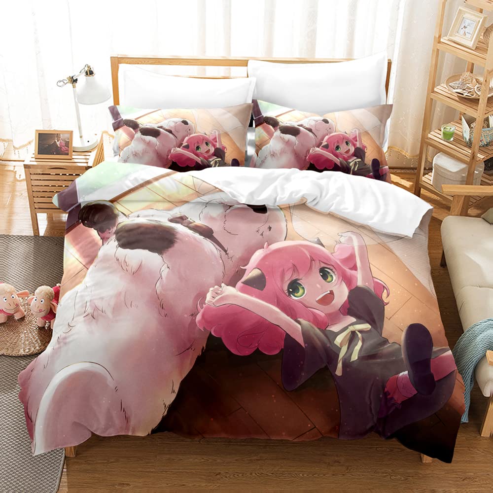 Housse de couette Spy×Family coton toutes saisons 220x240 parure de lit douce