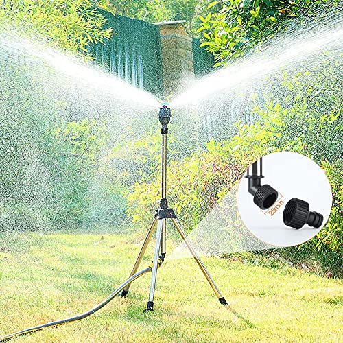 Rotating Tripod Sprinkler, Stainless Steel Irrigation Tripod Telescopic Support Sprinkler, 360 Tripod Sprinklers For Yard Large Area, Adjustable Tripod Automatic Rotating Sprinkler (B - 2Pcs) #TOP6