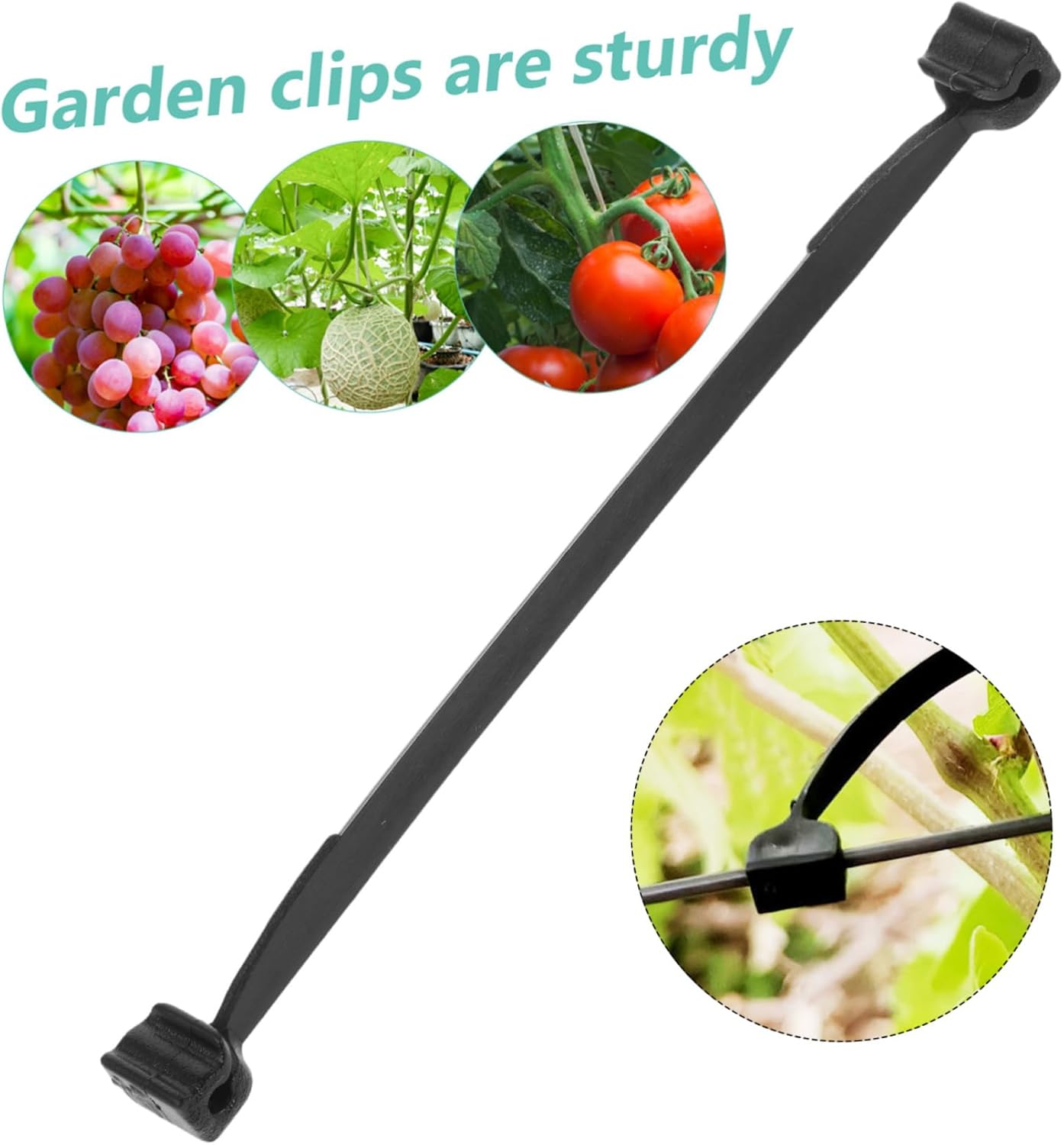 SUPVOX 1bag Fruit Tree Stem Support Clip Plastic Plant Clip Tie for Garden Vine Support Plant Fixing Clamp