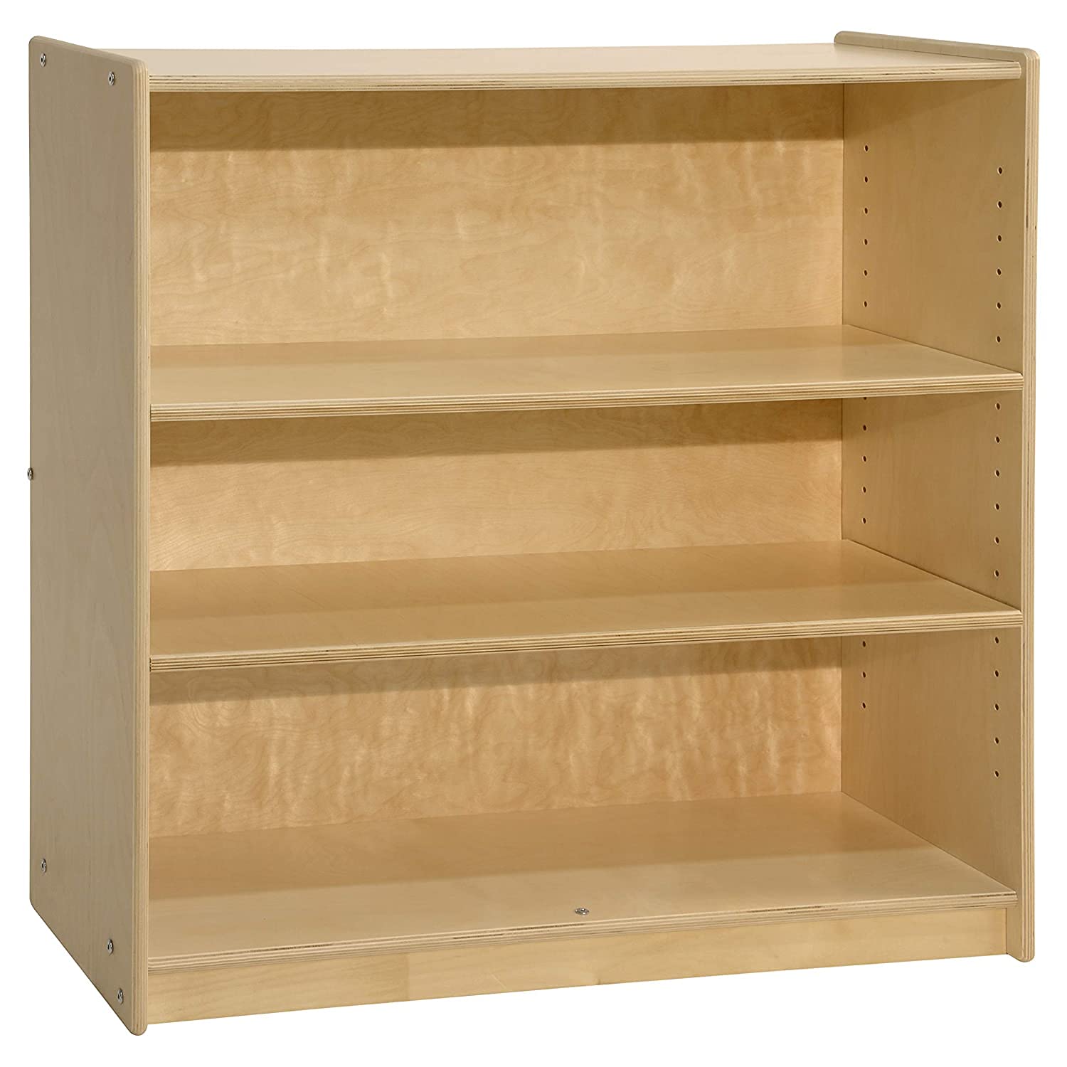 Contender 34"W Baltic Birch Bookcase with Two Adjustable Shelves |Montessori Bookshelve for Home, Office, Classroom, Daycare [ Greengaurd Gold Certified]