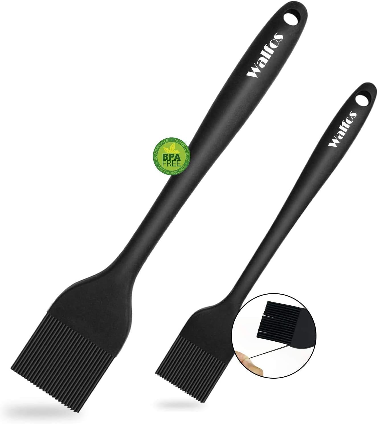 Walfos Silicone Basting Brush, Heat Resistant Pastry Brushes Prefect for Cooking, BBQ, Grill