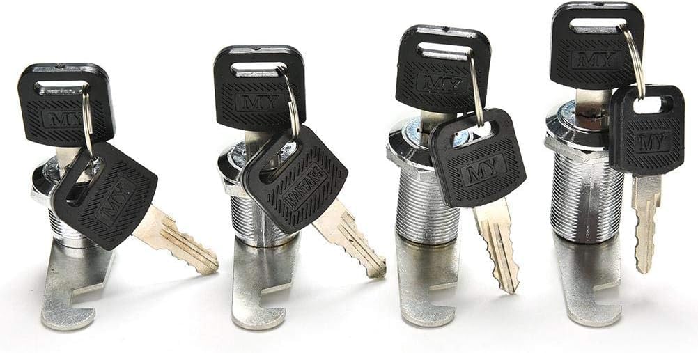 Cam Lock,Security Mailbox, Euro Cylinder 1PCS Locks Door Cabinet Drawer Cupboard Locker Furniture with Plastic Keys Hardware(16mm)