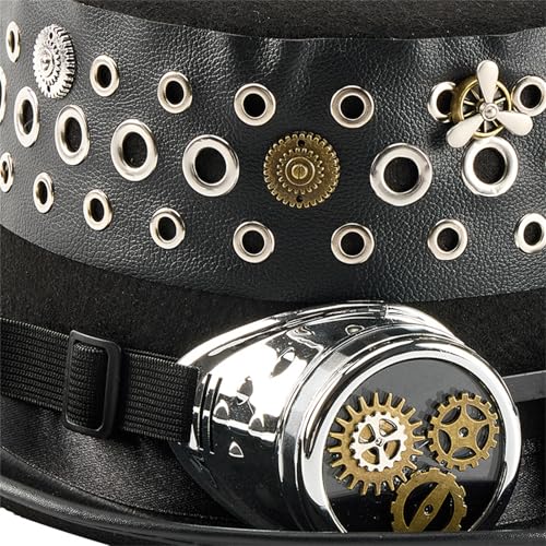 Chapeau haut-de-forme pour costume d'Halloween style industriel - 3