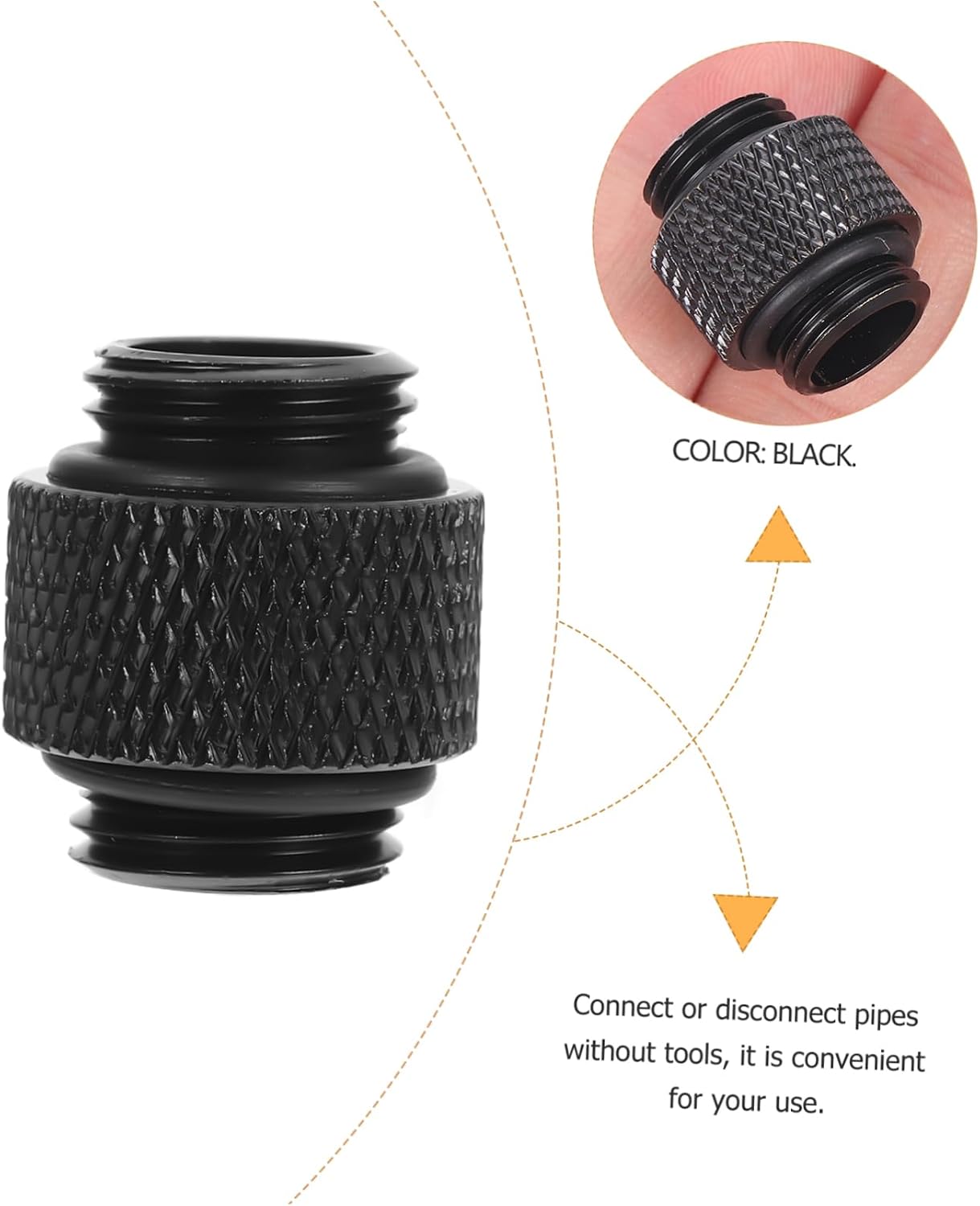 2Pcs Male to Male Water Cooling Adapter Durable Sealed Connector for Efficient Water Cooling Systems Convenient Tool Installation Replacement for Broken Fittings