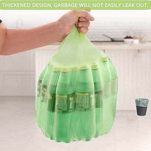 Miniatura 4 de Bolsas de basura biodegradables de 6 galones para trituradora de oficina, pequeñas bolsas de basura reciclables para baño, cocina, hogar, 100