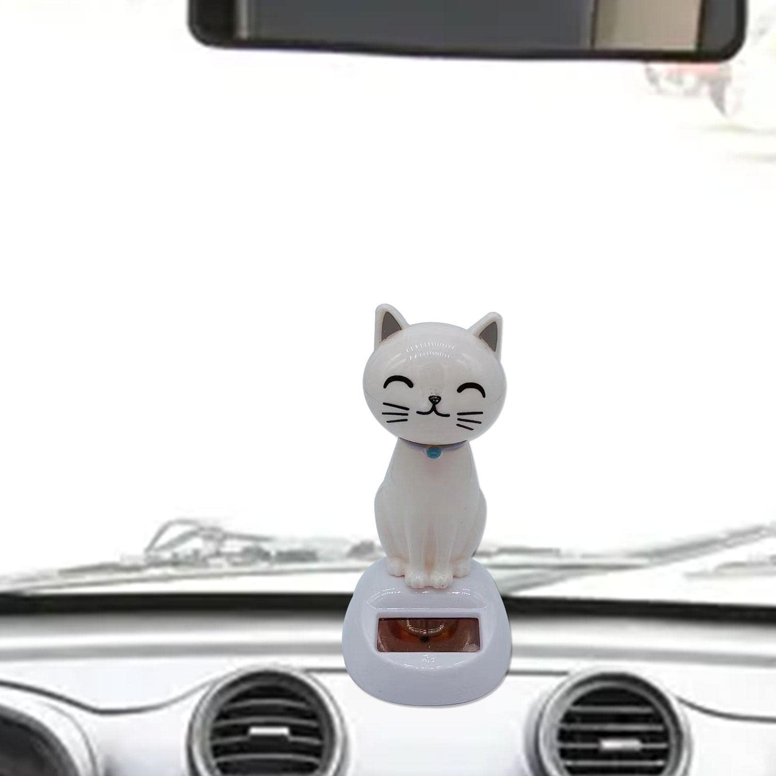 Chat Solaire Pour Tableau De Bord – Figurine Danseuse Qui Bouge La Tête – Énergie Solaire, Sans Batterie