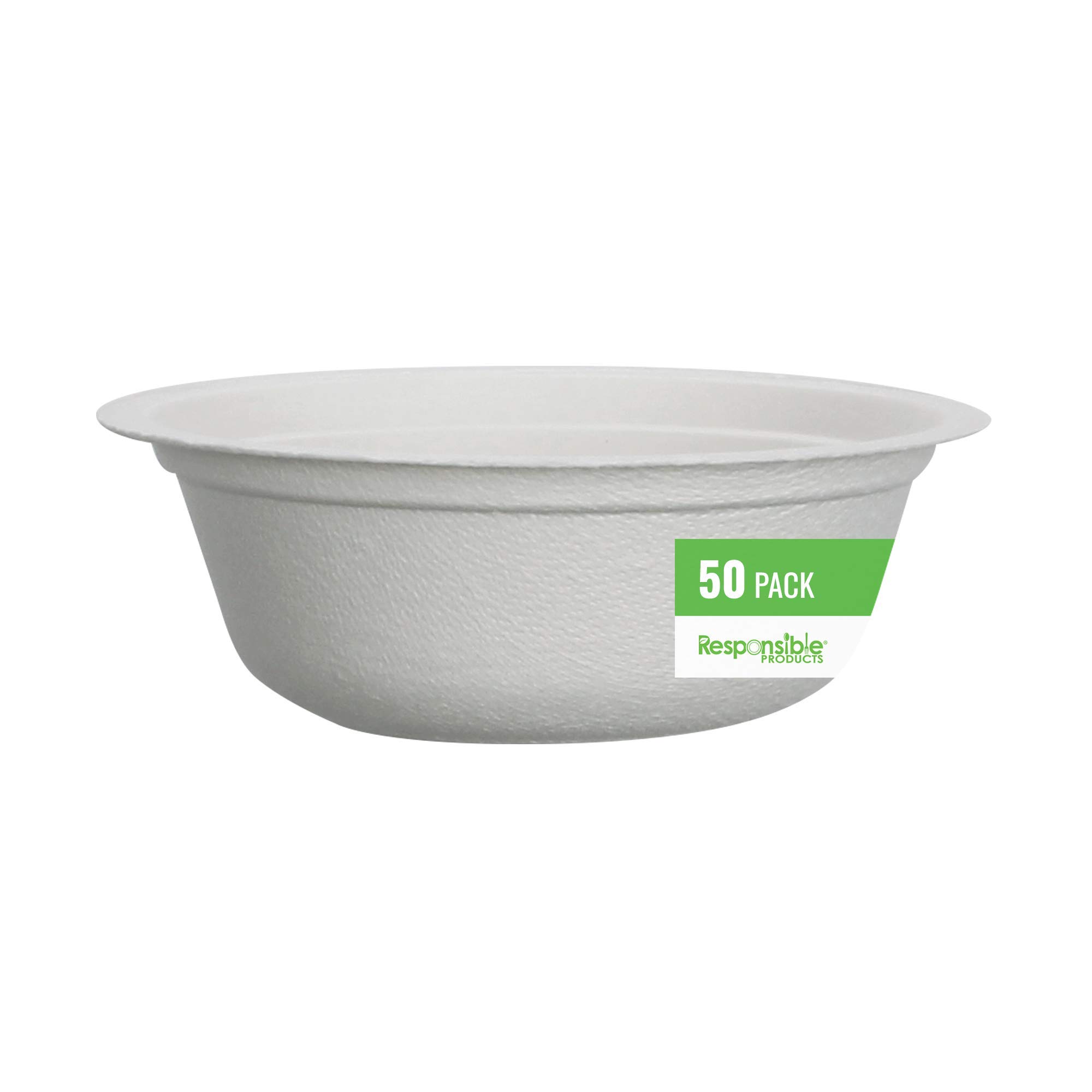 100% Compostable Paper Bowl Extra Strength Eco-Friendly Bowl by Responsible Products – 16.0 ounces, Pack of 250