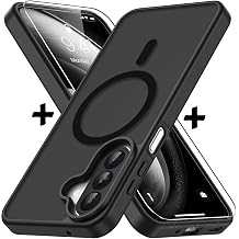 S DE EYE - Samsung Galaxy A27  in K l f Mat MagSafe  le Uyumlu Renkli Kenarl  Kamera  k nt  Korumal  + 9H Ekran Koruyucu Cam Set - Siyah