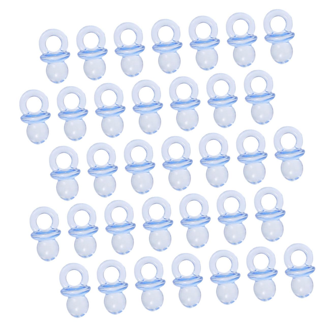 Beatifufu 150pcs Acrylic Mini Pacifiers Baby Shower Decorations Pacifier Clips for Baby Girl Boy Games Accessories