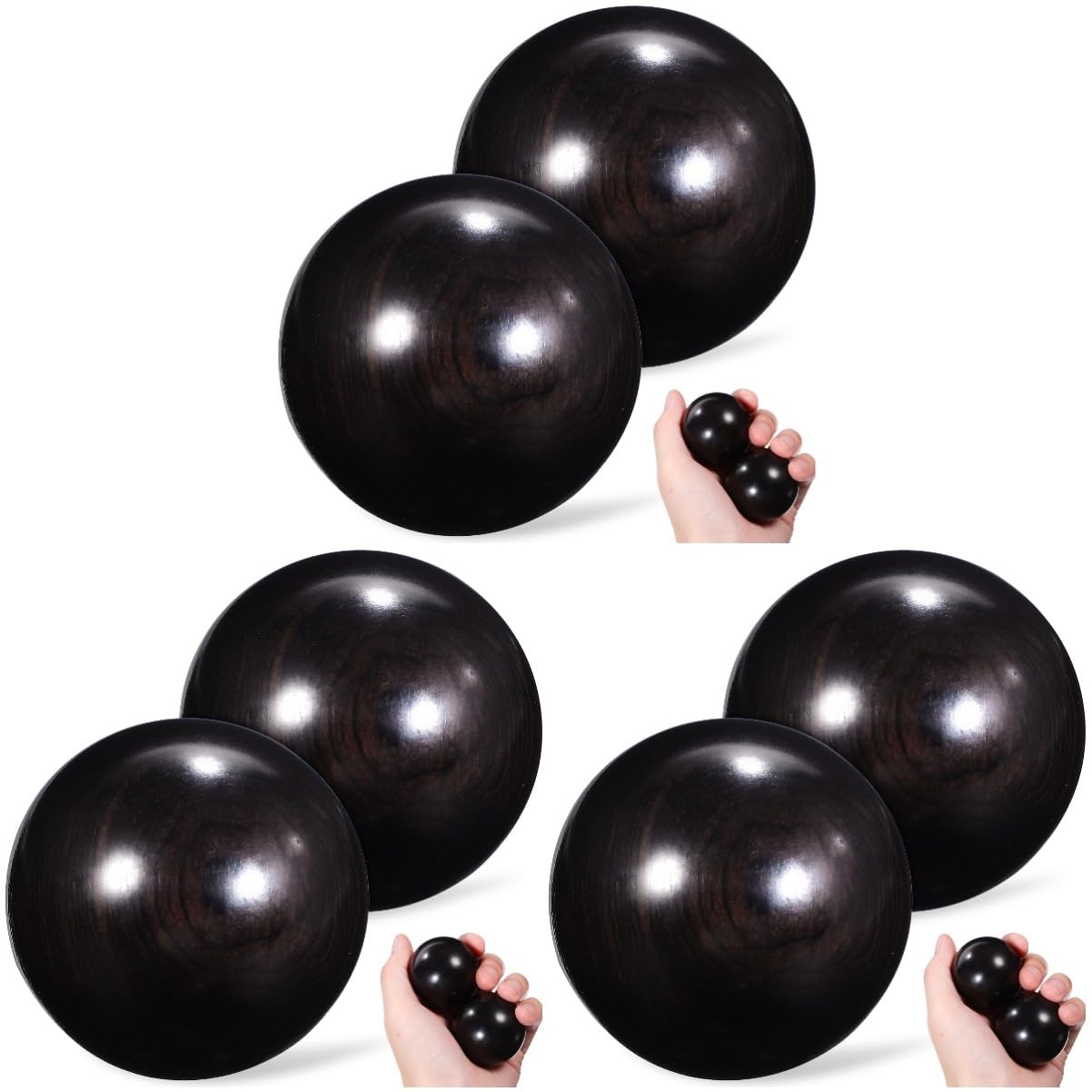 GLEAVI 6stücke Handmassagebälle Große Handmassagebälle Handtherapie Massieren Und Entspannen Für Hände Und Finger Tragbar Langlebig Glatter Oberfläche
