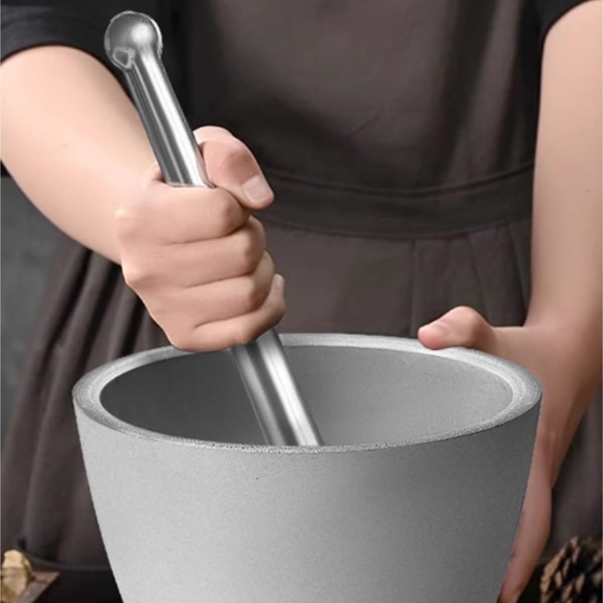 Moździerz i Tłuczek Aluminiowy Tłuczek Ręczny Kamień Do Mielenia Moździerz Domowy Czosnku Zestaw Zestaw Kuchenny