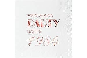 Crisky 40th Birthday Cocktail Napkins Rose Gold for Women