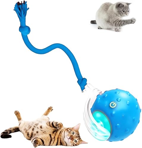 Miniatura 13 de Bolas de juguete interactivas para gatos Foxiod, nuevas bolas rodantes interactivas de gato 2025, actualización 3.0 de juguetes con cola de gato con
