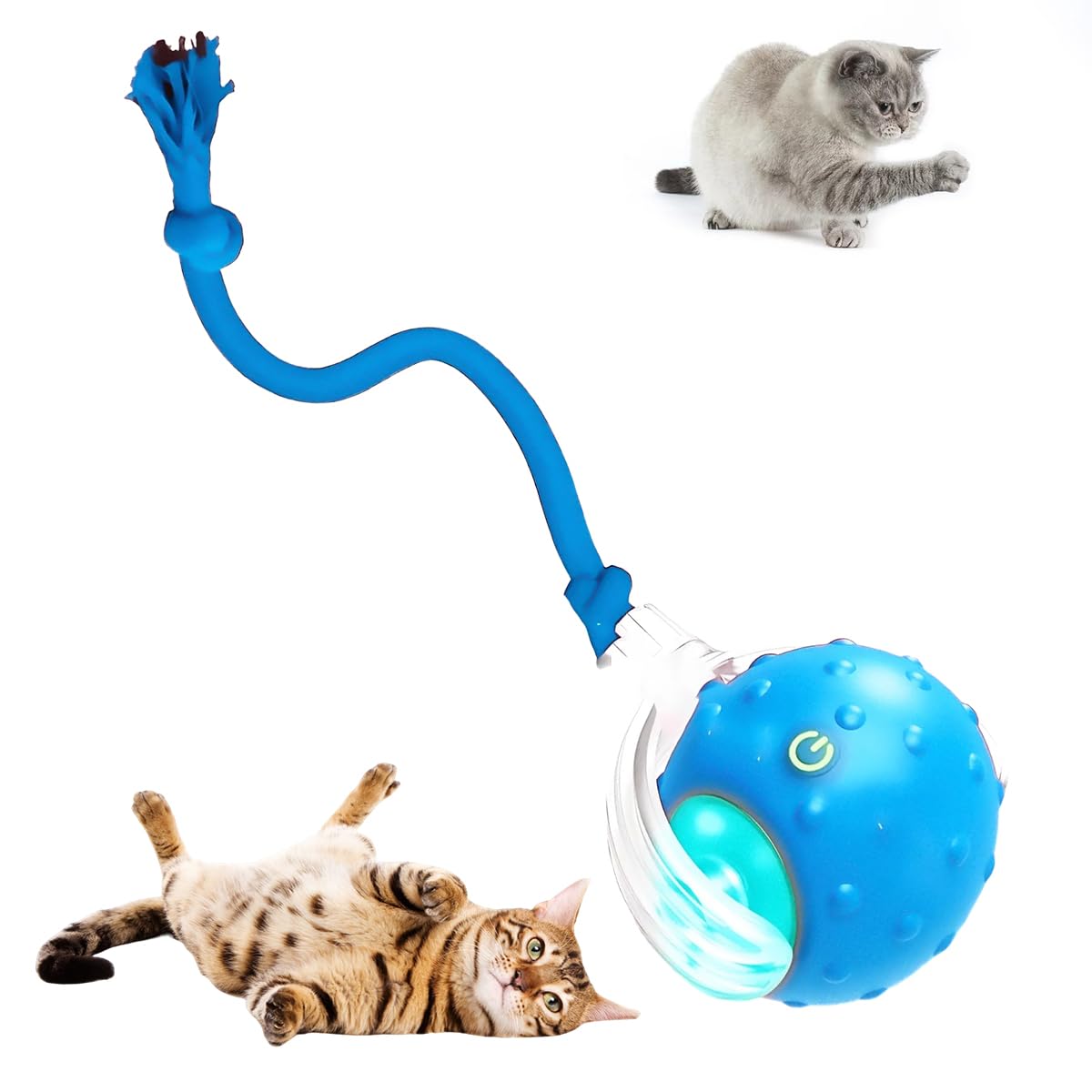 Balles interactives roulantes pour chat avec trois modes de jeux