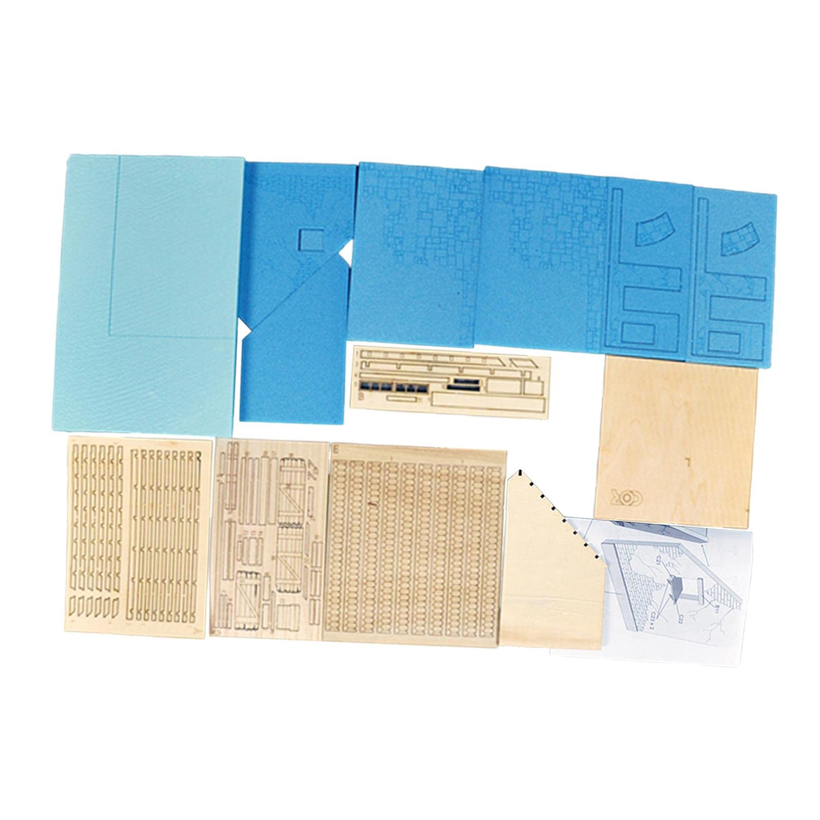 SM SunniMix 1:35 Scale Ruins House Unpainted Unassembly DIY Crafts Architecture 3D Puzzle Wooden Diorama Accessory Layout, House