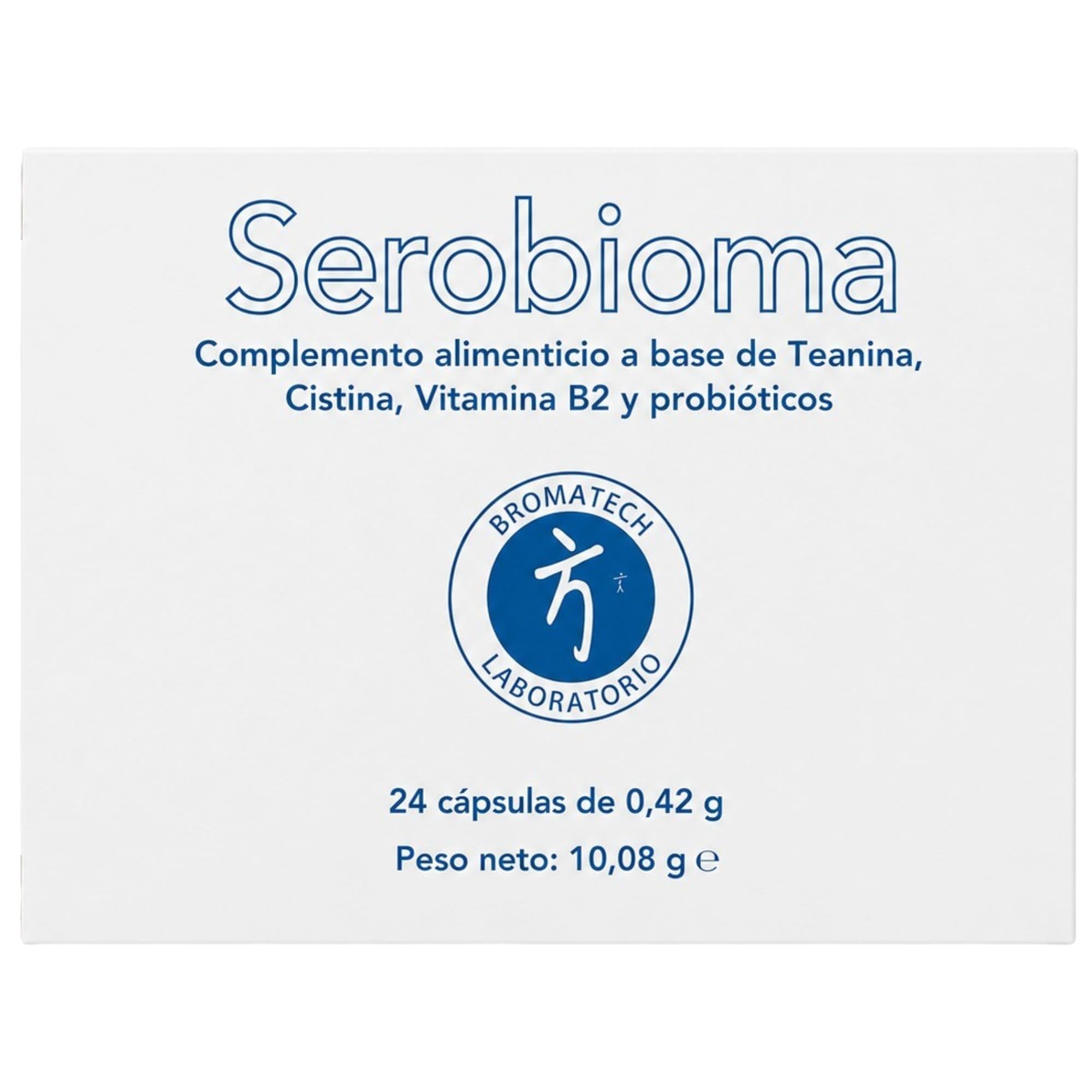 Bromatech Serobioma 24 Cápsulas - Eje Intestino-Cerebro y Permeabilidad Intestinal - Con L-Teanina, Vitamina B2 y Lactobacilos - Ayuda a Mantener la Integridad de la Salud Digestiva