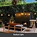 Brightech Ambience Pro Solar Powered Outdoor String Lights - 27 Ft Commercial Grade Waterproof Patio Lights with Edison Globes, Shatterproof LED String Lights for Patio - 12 Bulbs, 1W, Soft White