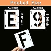 Vista 2 de YEAJON 8 Inch Letter Stencils Symbol Numbers Craft Stencils, 42 Pcs Reusable Alphabet Templates Interlocking Stencil Kit for Painting on Wood