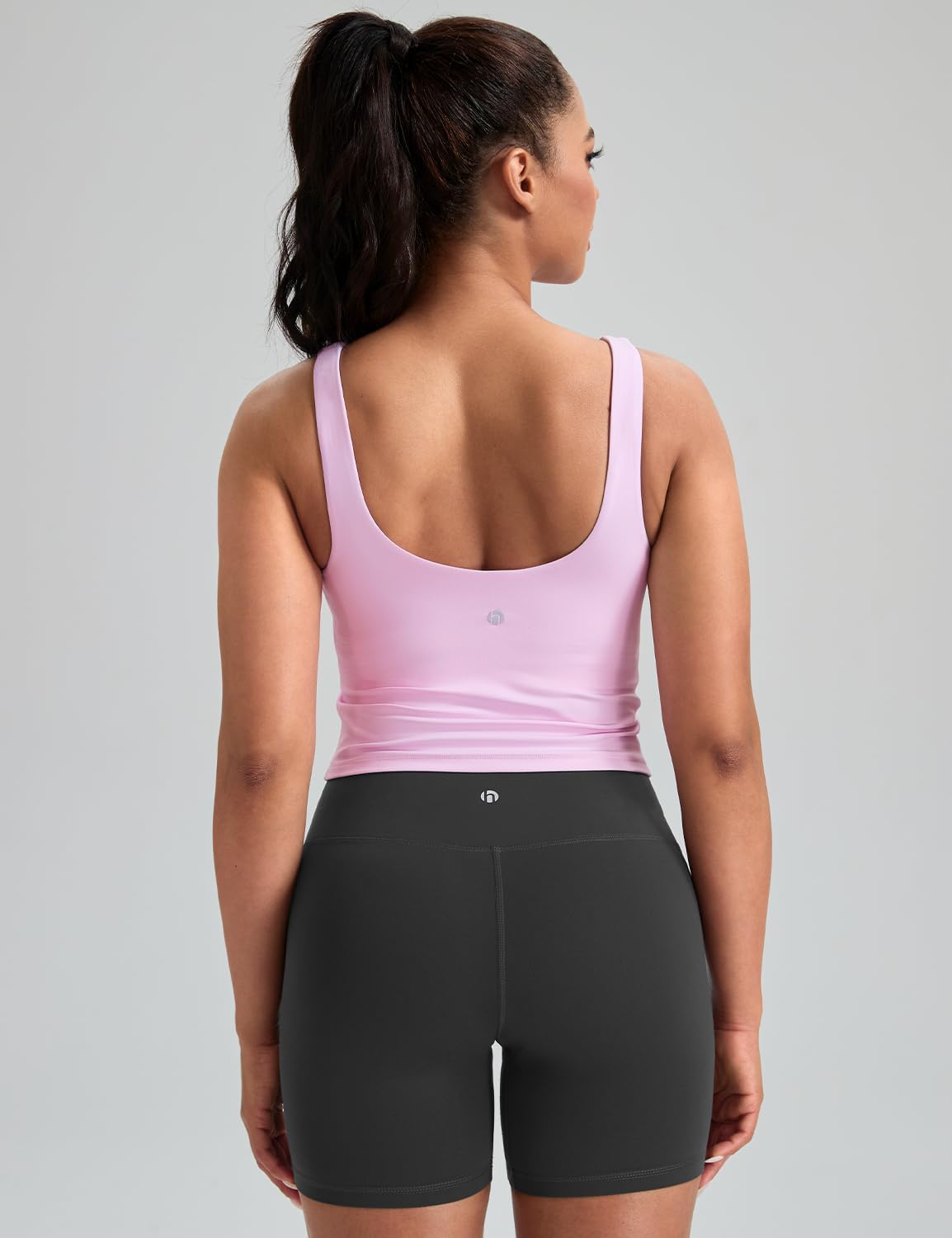 HeyNuts Zeal Bra Womens Scoop Neck Longline Sports Bras, U Back Workout Yoga Crop Tank Tops Padded A-D Cups *Updated Fit - Image 3