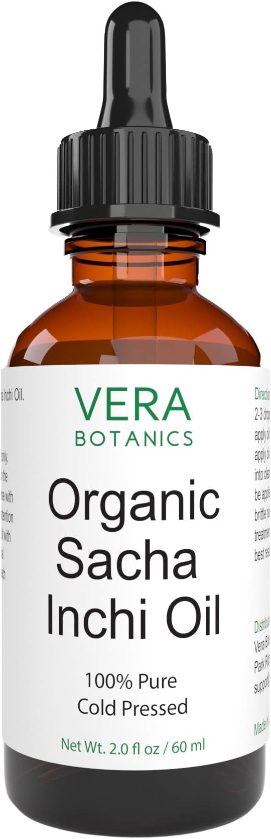 ORGANIC SACHA INCHI OIL 100% Pure & Natural, Unrefined, Cold-Pressed For Face, Dry Skin, Nails, Lips, Body & Hair - Reduce Hair Breakage