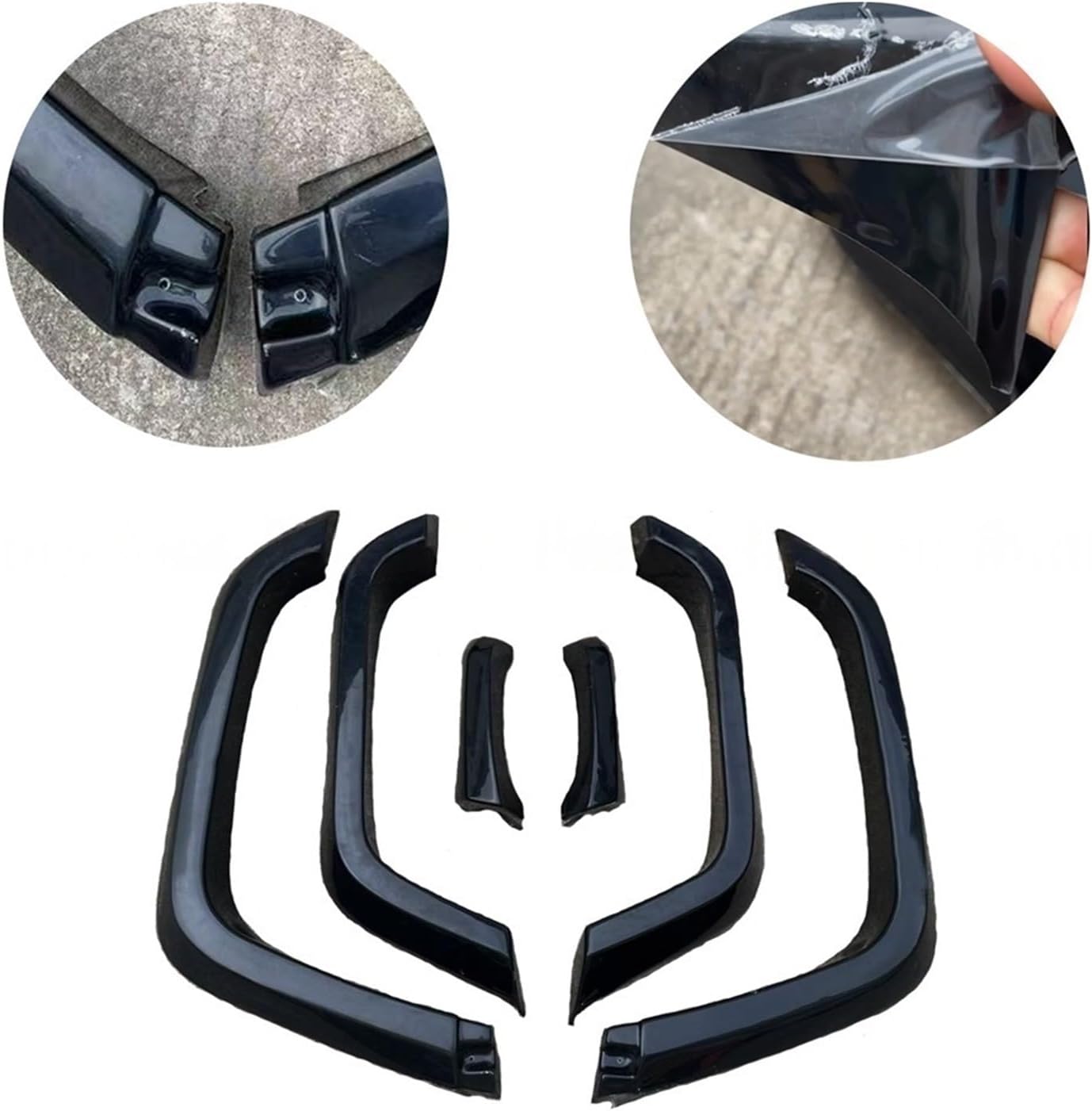 Car Wheel Eyebrow Protector Sticker Trim Fender Flares Compatible with Toyota Land Cruiser FJ79 LC79 2007+ Anti-Scratch Pickup Accessories(Package 2)