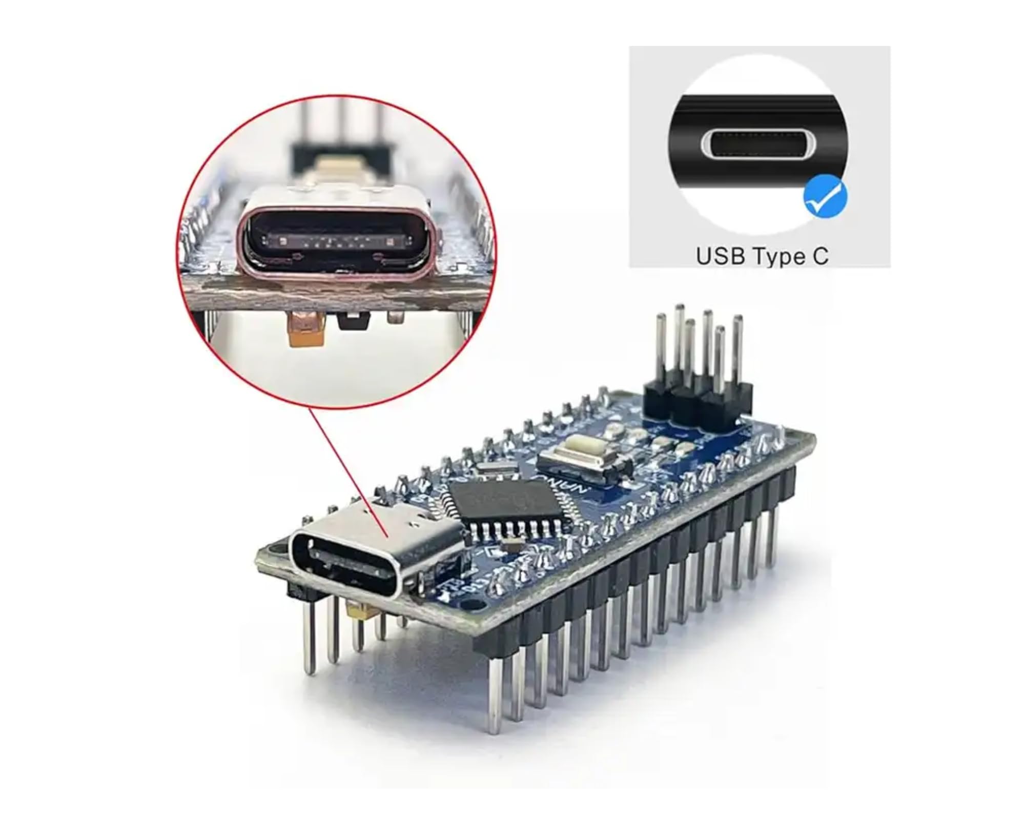 Orangebot | Nano V3 Board | C-Type USB | ATmega328P | CH340 | Soldered - Image 4 thumbnail