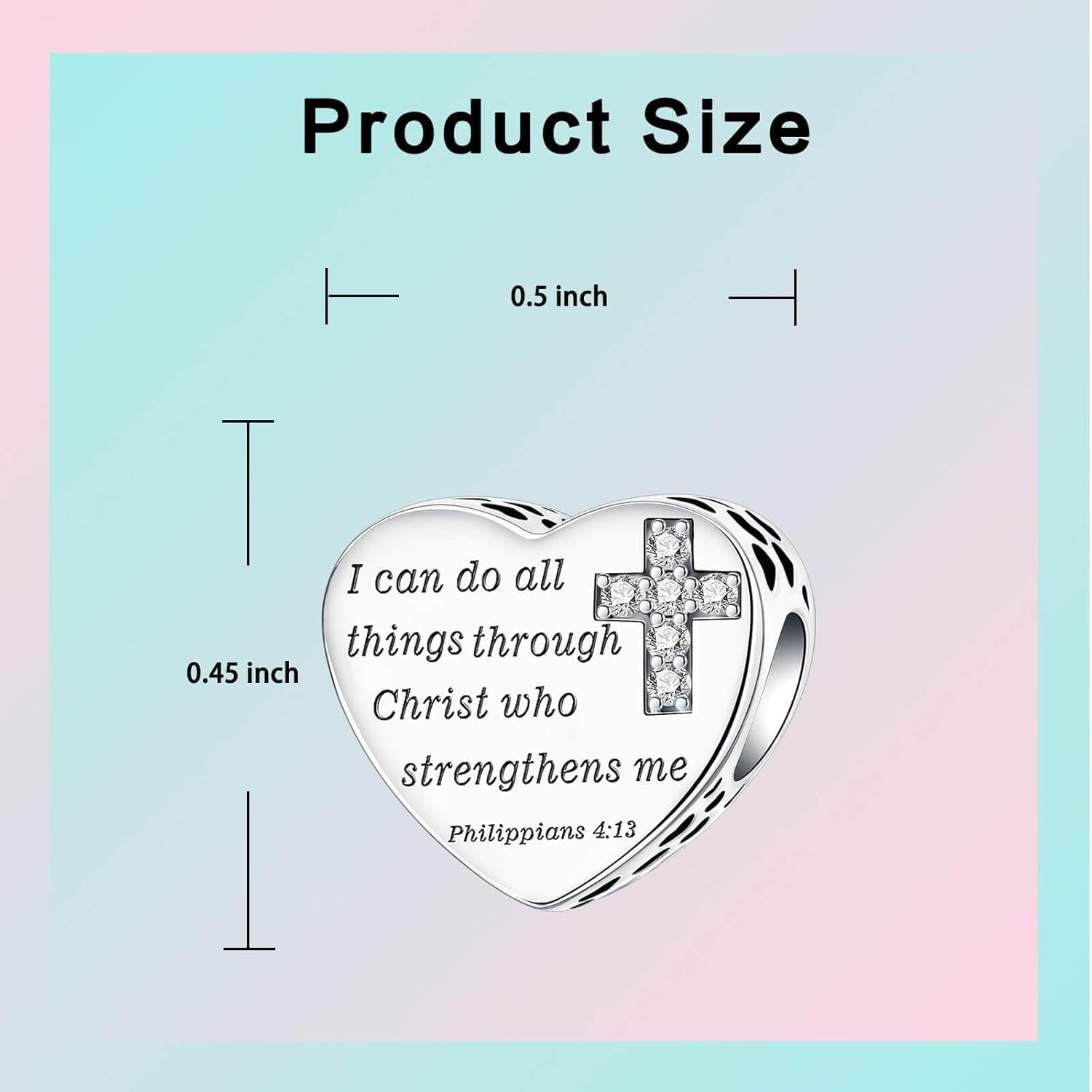 LUXILLA Love You Best Friend Grandma Wife Heart Charm 925 Sterling Silver Charms Fit for Bracelets Necklace Jewelry Gift for Women - Image 6