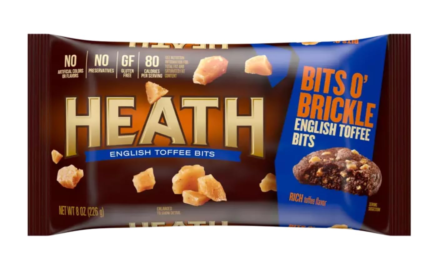 Heath English Toffee Bits Baking Chips - Pack of 3 - Delicious Additions to Any Treat - Great for Sharing with Friends and Family - Tasty Bits