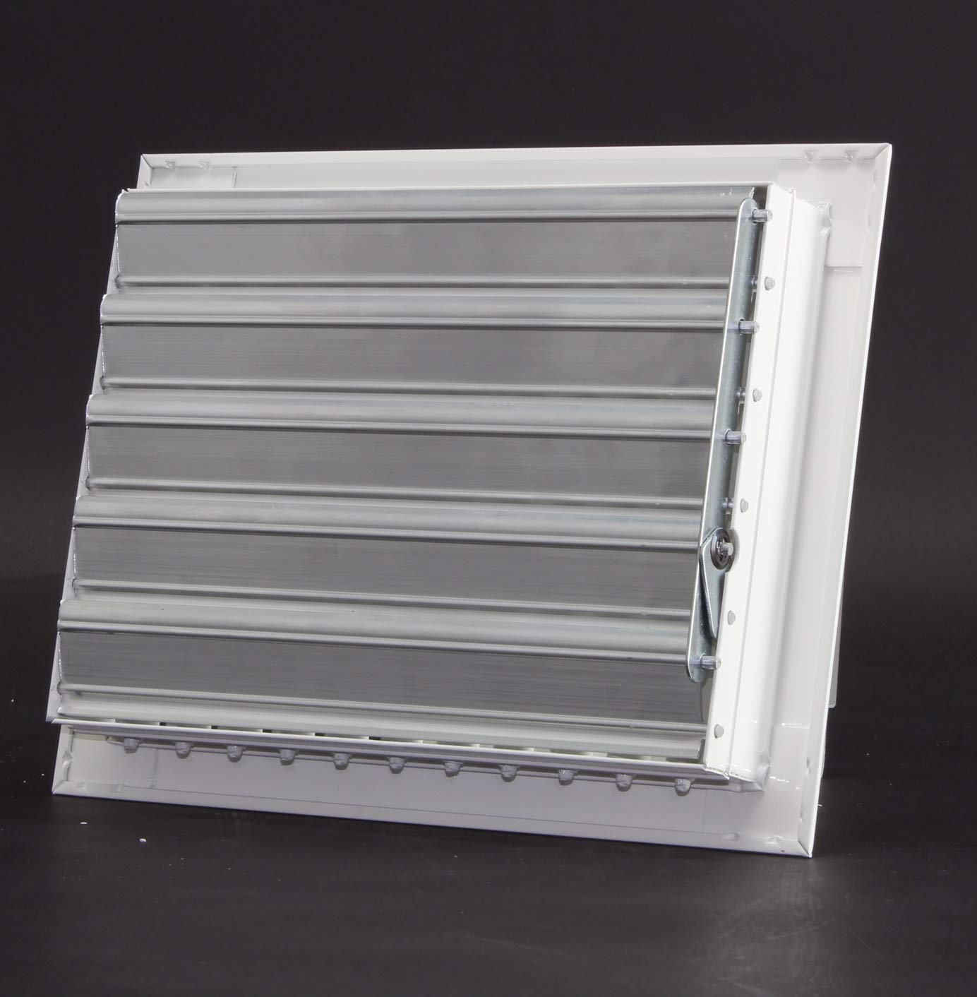 Rejilla de ventilación New Model 22 x 17 cm, blanca, diámetro de 100 mm, ajustable, con persiana para chimenea