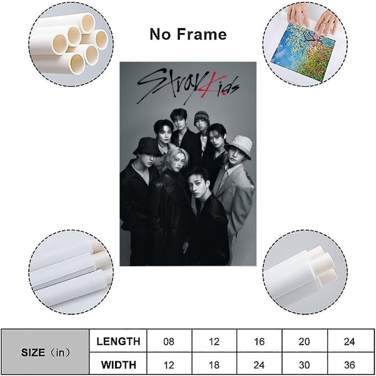 Set De 3 Affiches Sur Toile Stray Kids Kpop - Format 20x30 Cm, Décoration Murale Pour Chambre