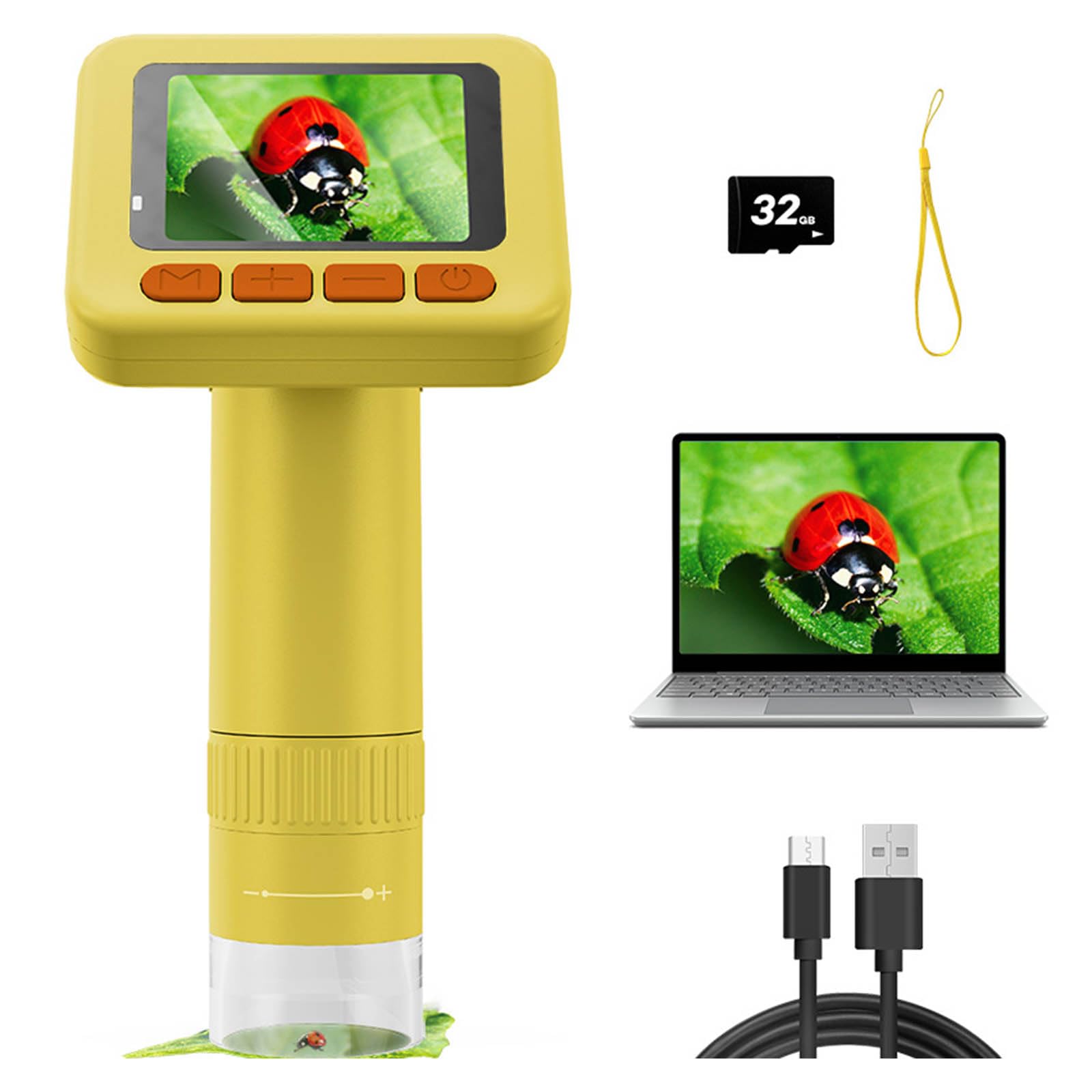 Instrument rechargeable transportable avec réflexion détaillée, double modes LED, capacité de mise en miroir d'écran pour apprenants, scientifiques, instrument LED modifiable, transportable