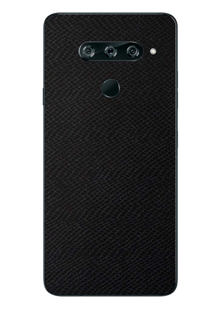 Decalrus Protective Vinyl Skin Decal for LG V40 ThinQ Black Snake Skin Pattern Texture case wrap Cover Sticker Skins SNKLG_V40ThinQBlack