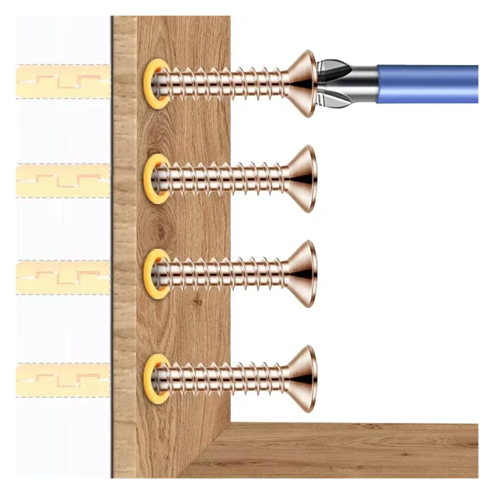 Tornillos y tacos Tornillo de expansión, anclaje de pared, fijación en cruz, tornillos autorroscantes de cabeza plana, pernos, fijaciones de tubo de plástico, juego de surtido, hardware (50 juegos, M6