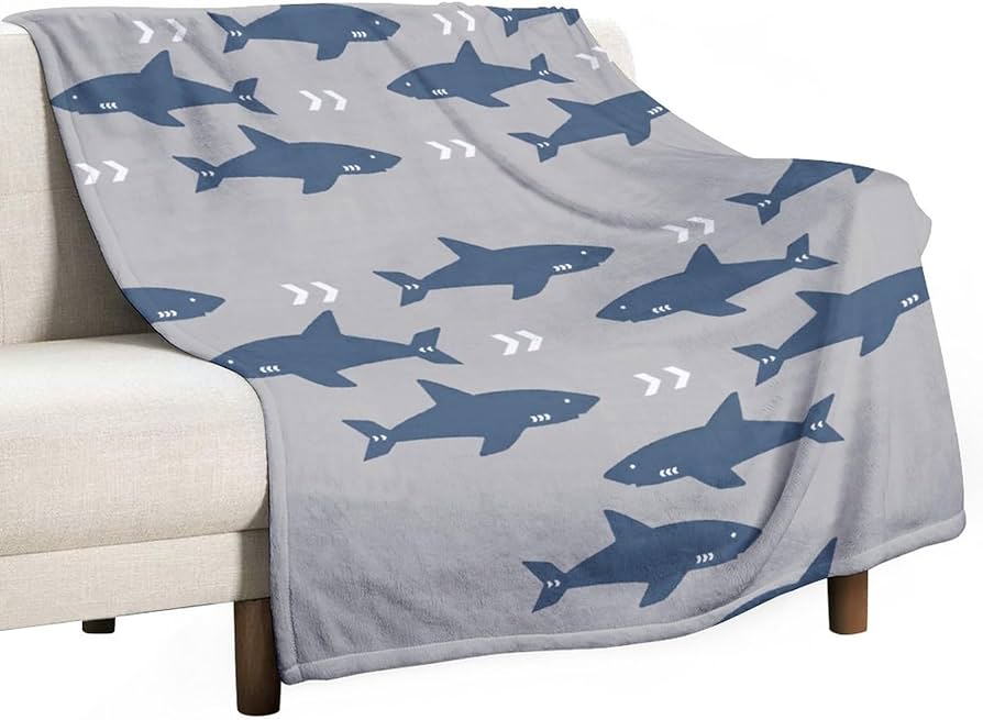 Amazon|毛布 動物柄 サメ柄 (5) ブランケット シングル 毛セミダブル Amazon|毛布 動物柄 サメ柄 (5) ブランケット シングル 毛セミダブル
