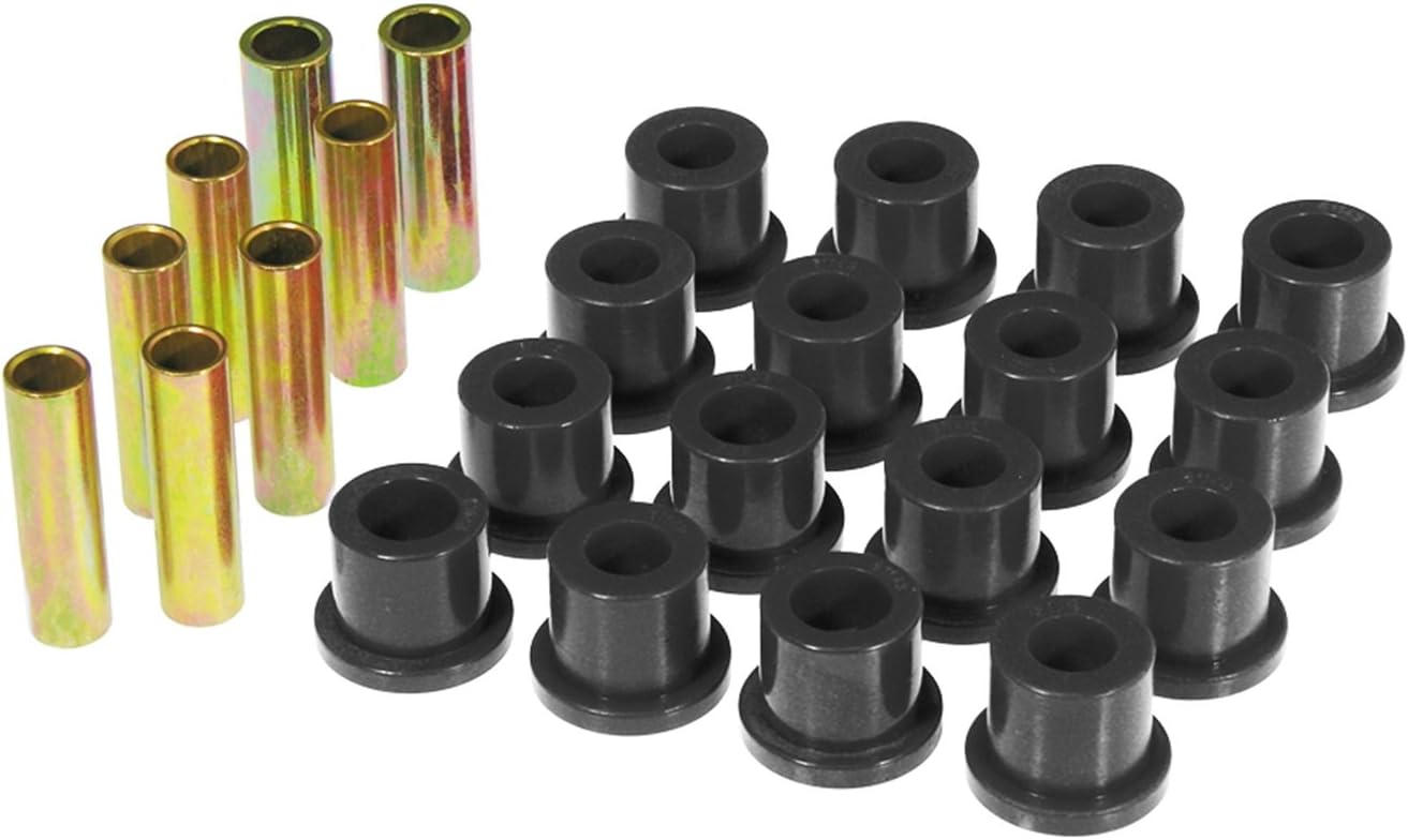 Prothane 6-1022-BL Black Rear Spring Eye with 3 Bushing Shackle Kit