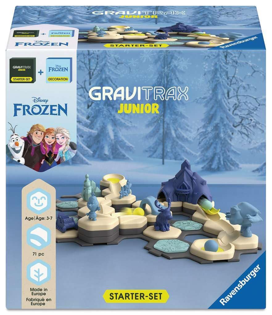 Ravensburger - Gravitrax Junior Bundle Frozen | Marbles Track with 71 Pieces | Kids Brain Teaser with Marbles | Games for Children 3 Years Male | Games for Children Compatible with All Gravitrax