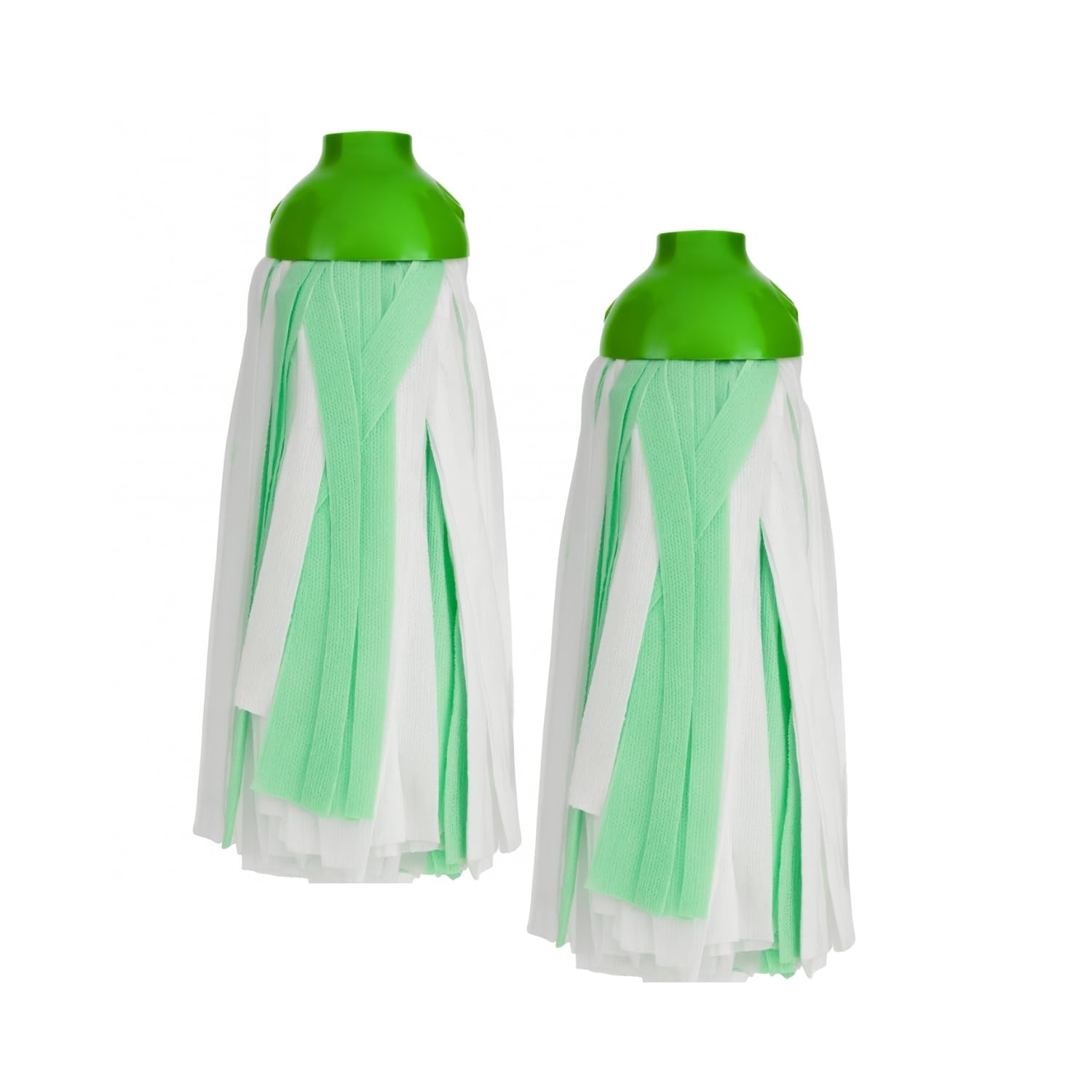 Homeshopa.com Green Homeshopa Synthetic Floor Mop Head, 2 Pack Super Absorbent Synthetic Cloth Strands, Versatile Easy-Clean Mop Refill For Home, Office & Commercial Use