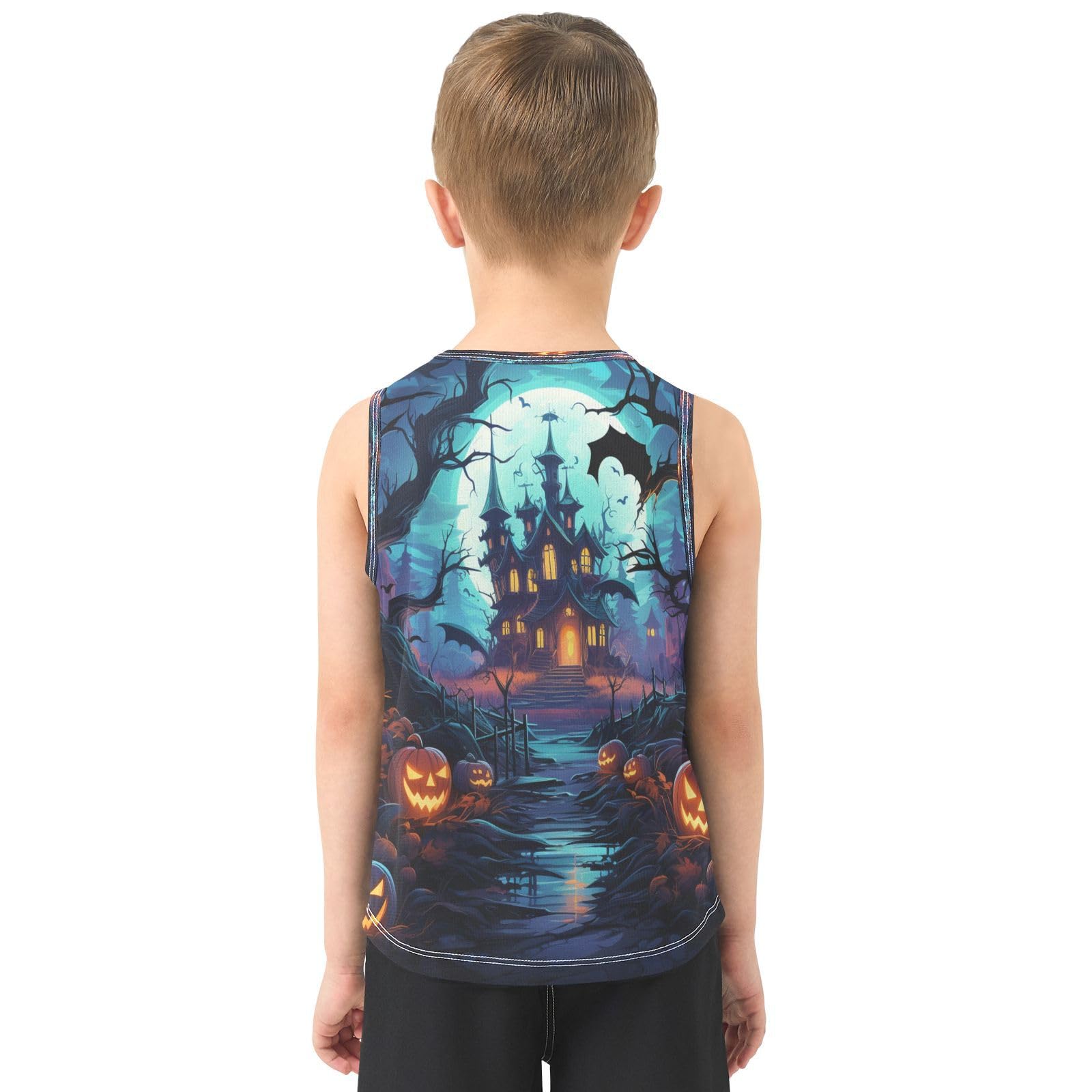 Bosque Oscuro Halloween Camisetas Sin Mangas Tank Top para Niños Jóvenes
