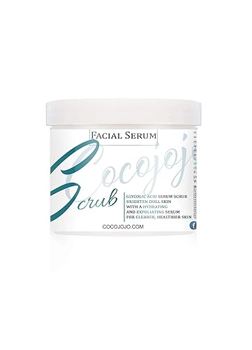 Cocojojo Suero exfoliante facial – Microdermoabrasión exfoliante facial y máscara facial de 8 onzas exfoliante facial ácido glicólico pomelo Mar