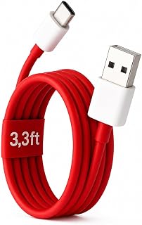 Addtam One Plus 100W USB Type C Data Sync Fast Charging Charger Cable Compatible with OnePlus 15,15R,13,13R,13S,12,12r,11,11r,10r,10t,10 pro,9 Pro,8,Nord 6,5,4,3,2t,Ce5,Ce6,Ce4,Ce2,Ce3 lite, Red