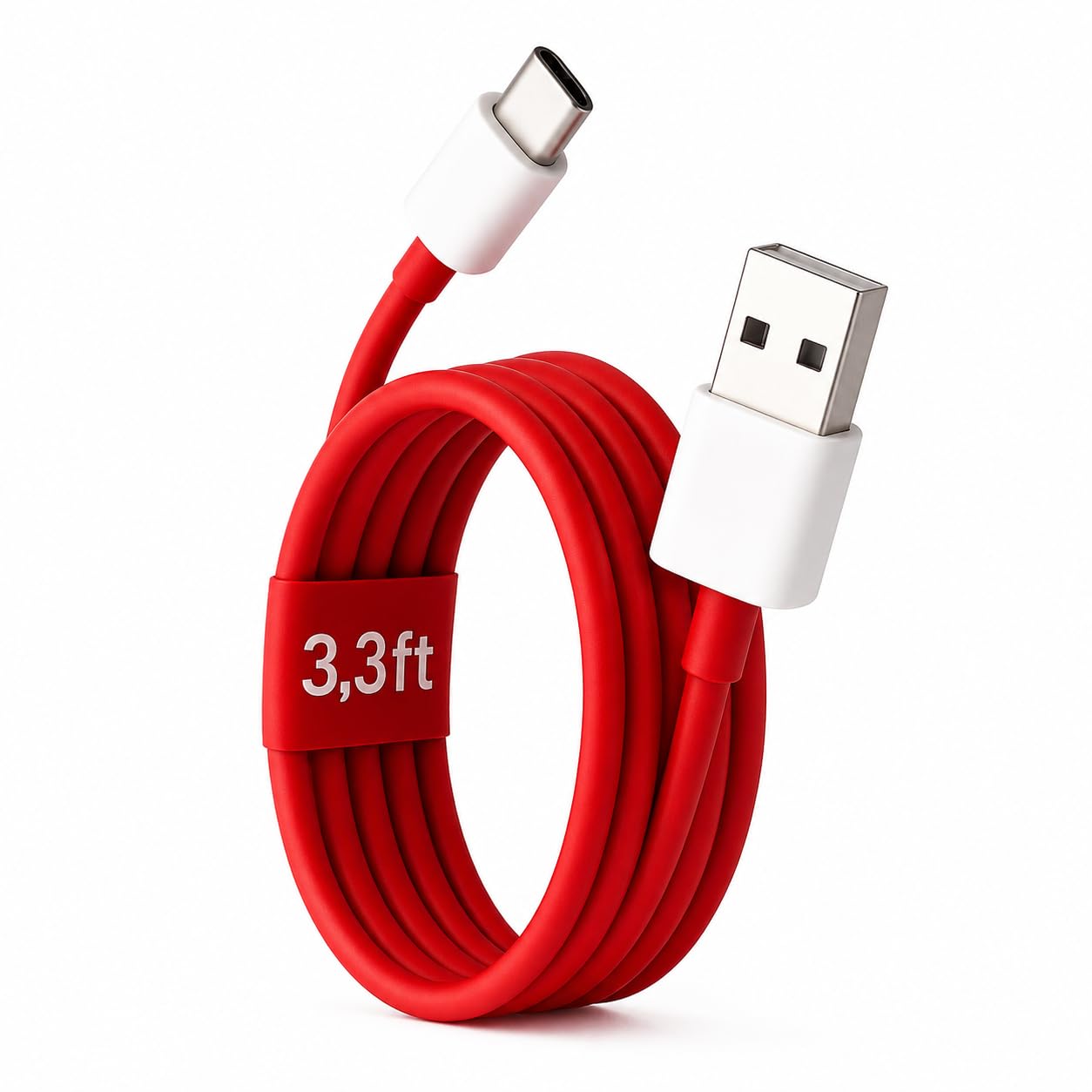 Original 65W OnePlus Dash Warp Charge Cable, USB A to Type C Data Sync Fast Charging Cable Compatible with One Plus 3 /3T /5 /5T /6 /6T /7 /7T /7 pro, Nord 2 & for All Type C Devices - 1 Meter, Red-picture-16