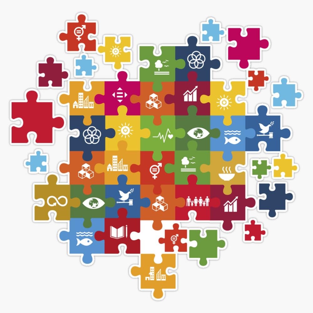 Un Global Goals Bridging The Gaps United Nations Sustainable Development Goals Sdgs 2030 Sticker Vinyl Waterproof Sticker Decal Car Laptop Wall Window