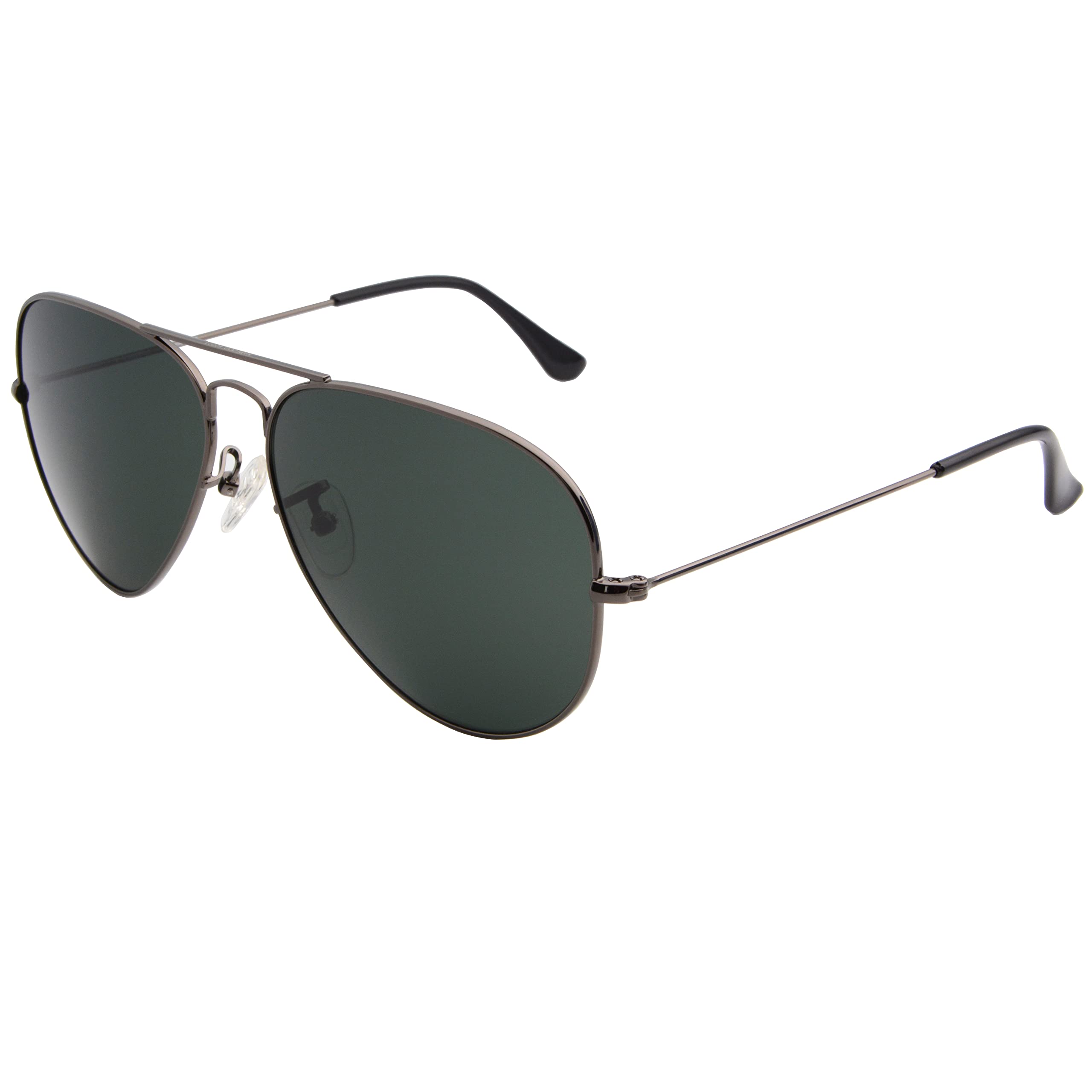 K KAREZOG Pilot Sunglasses Mens, Real Glass Lens Sunglasses Womens Classic Metal Frame Sun Glasses,Ladies sunglasses Pilot Style Driving Sunglass UV Protection,60MM